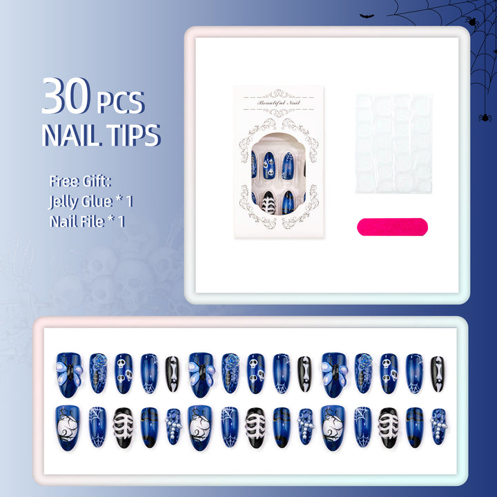 Halloween-Inspired Artistic Press-On Nail Set Kalsten