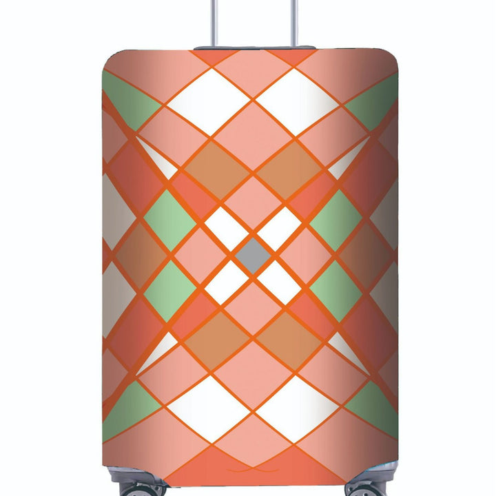 Women's Hard Shell Suitcase with Modern Geometric Design Kalsten