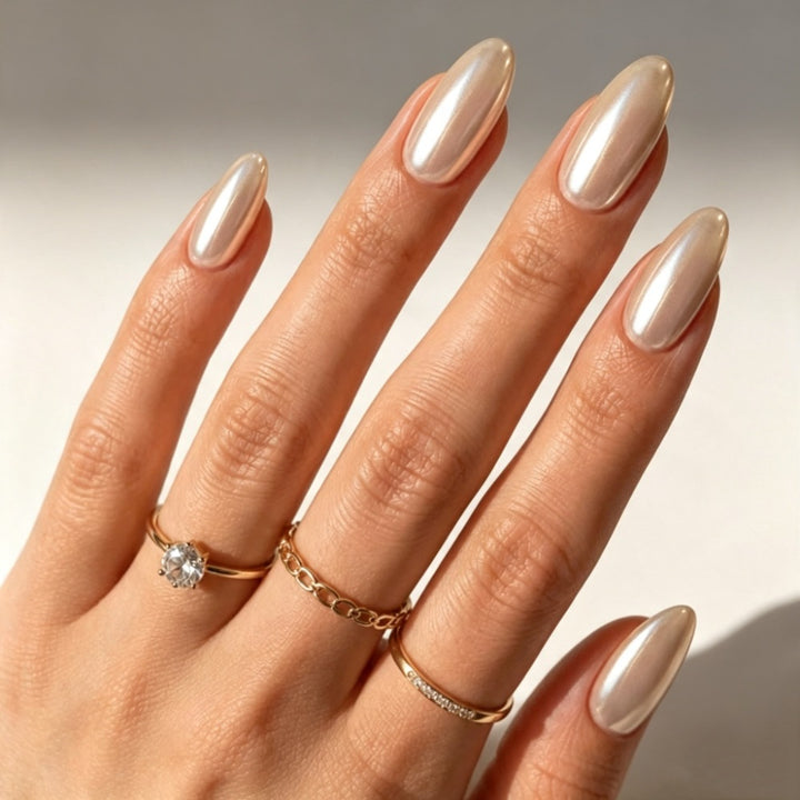 Artificial nails with high-gloss finish and elegant design Kalsten