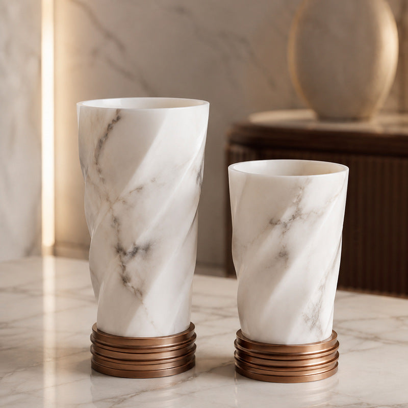 Elegant Marble Candle Holders