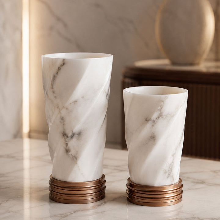 Elegant Marble Candle Holders