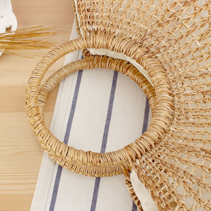 Basket bag with elegant round handle and handcrafted design Kalsten