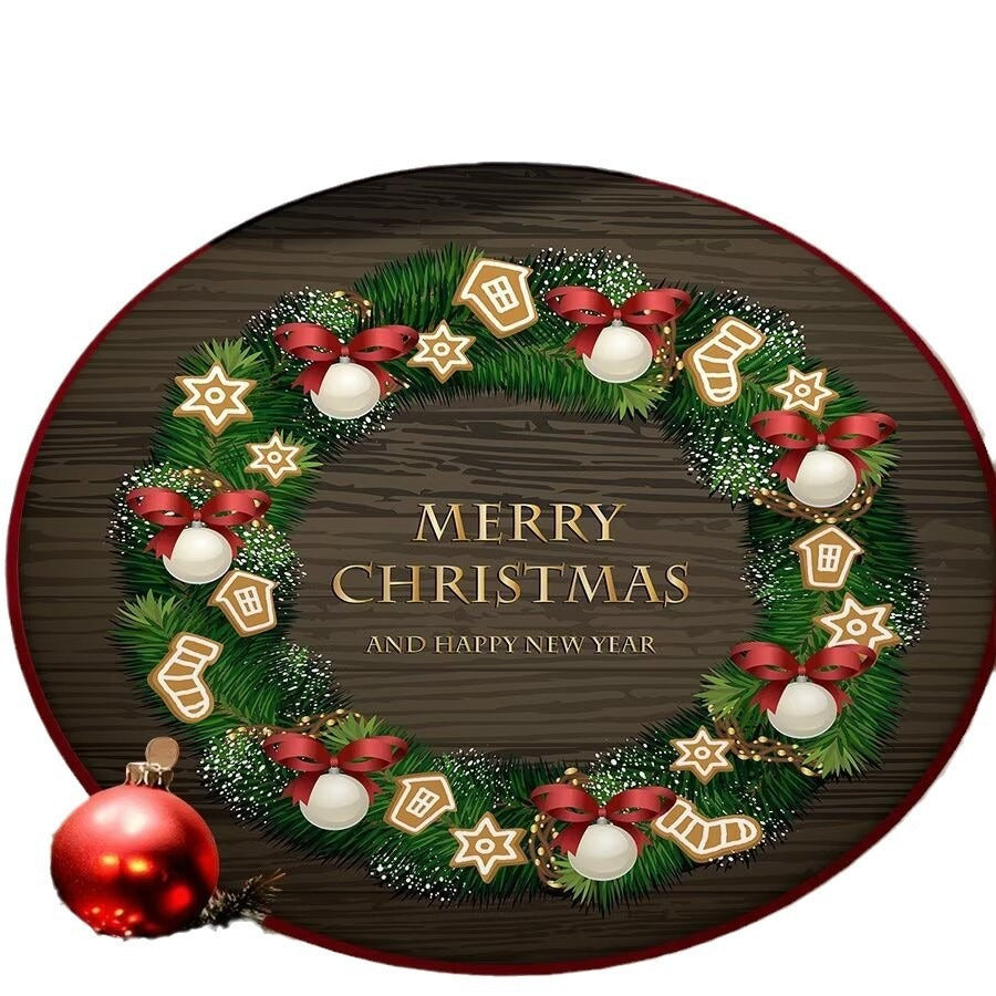 Holiday-Themed Round Floor Mat Kalsten