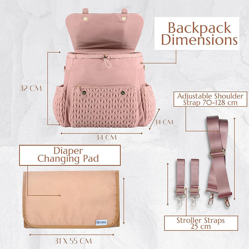 Padded backpack with braided design Kalsten