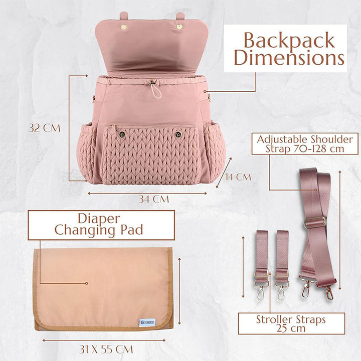 Padded backpack with braided design Kalsten