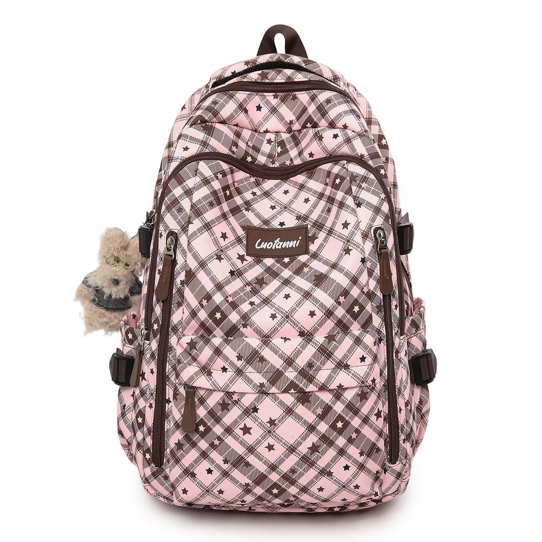Stylish Plaid Design School Backpack Kalsten
