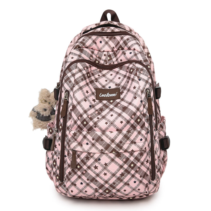 Stylish Plaid Design School Backpack Kalsten