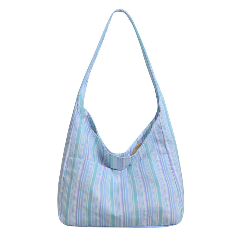 Casual Striped Shoulder Bag
