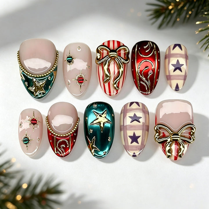 Creative Themed Press-On Nail Set