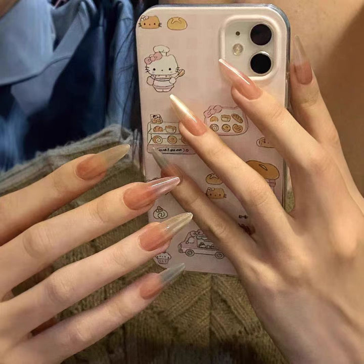 Decorative Press-On Nail Set with Unique Patterns Kalsten