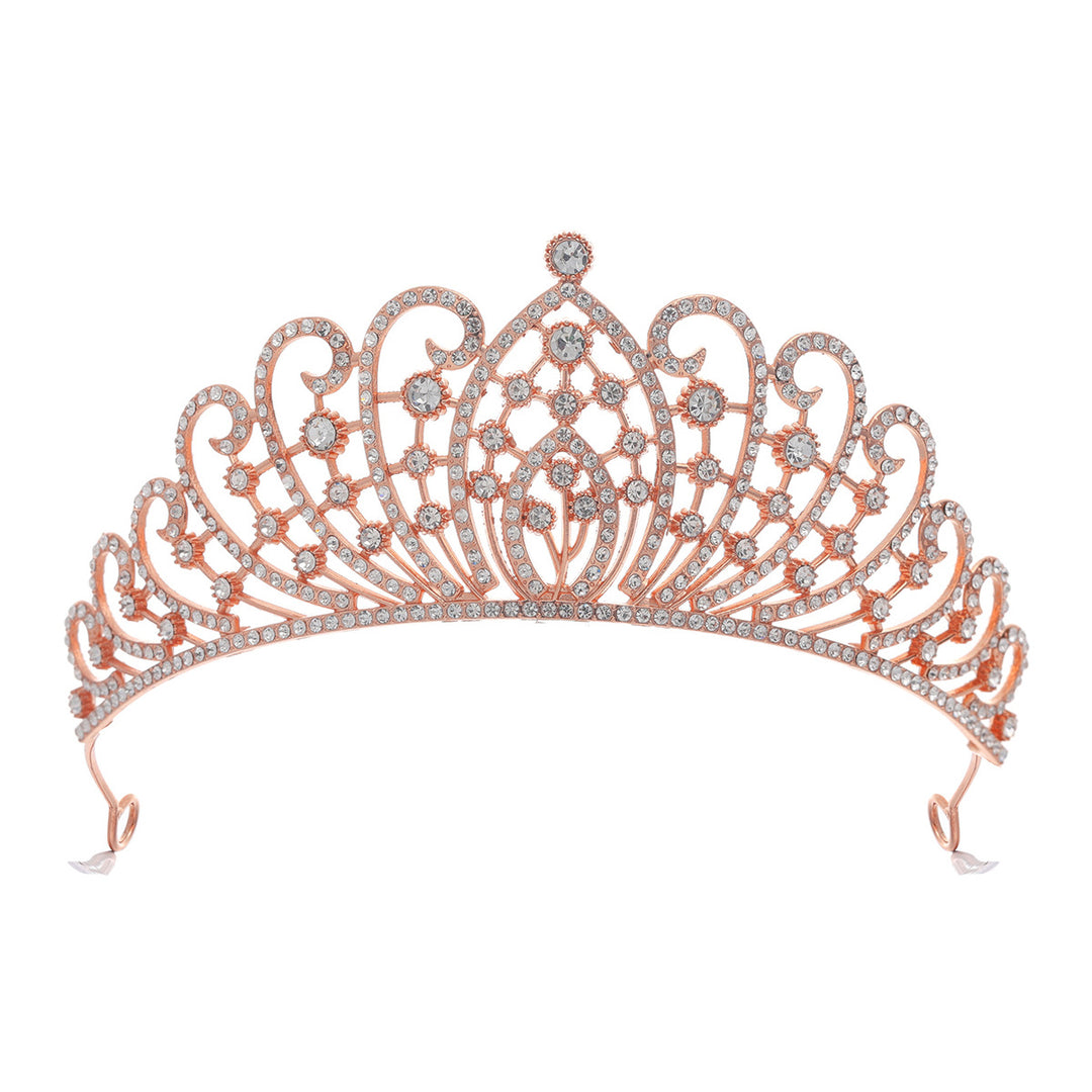 Ladies Elegant Rhinestone Tiara with Floral Details Kalsten