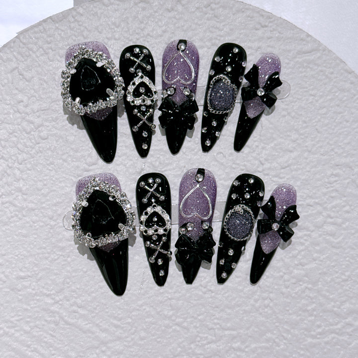 Decorative Gothic Press-On Nail Art Set