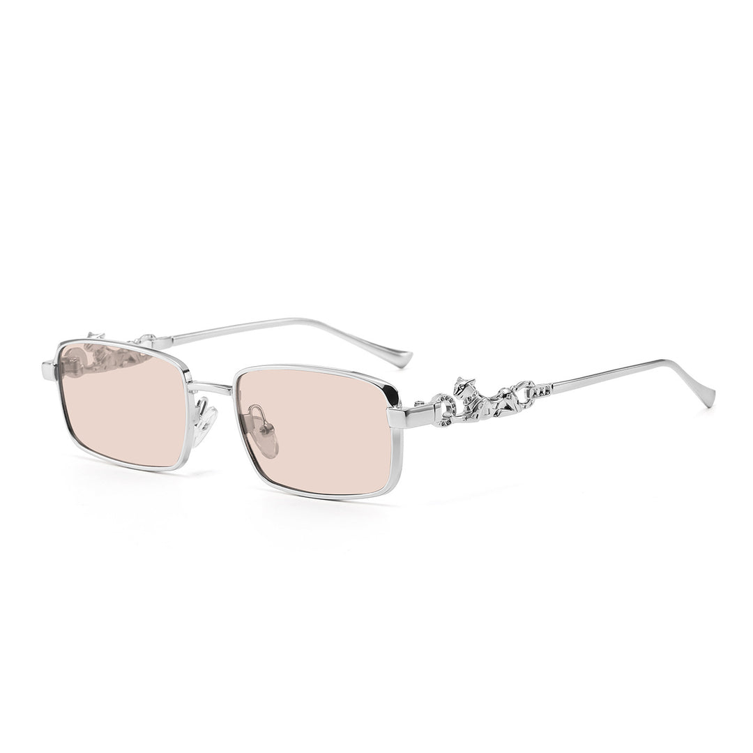 Fashion-Forward Oversized Square Sunglasses with Decorative Metallic Accents Kalsten