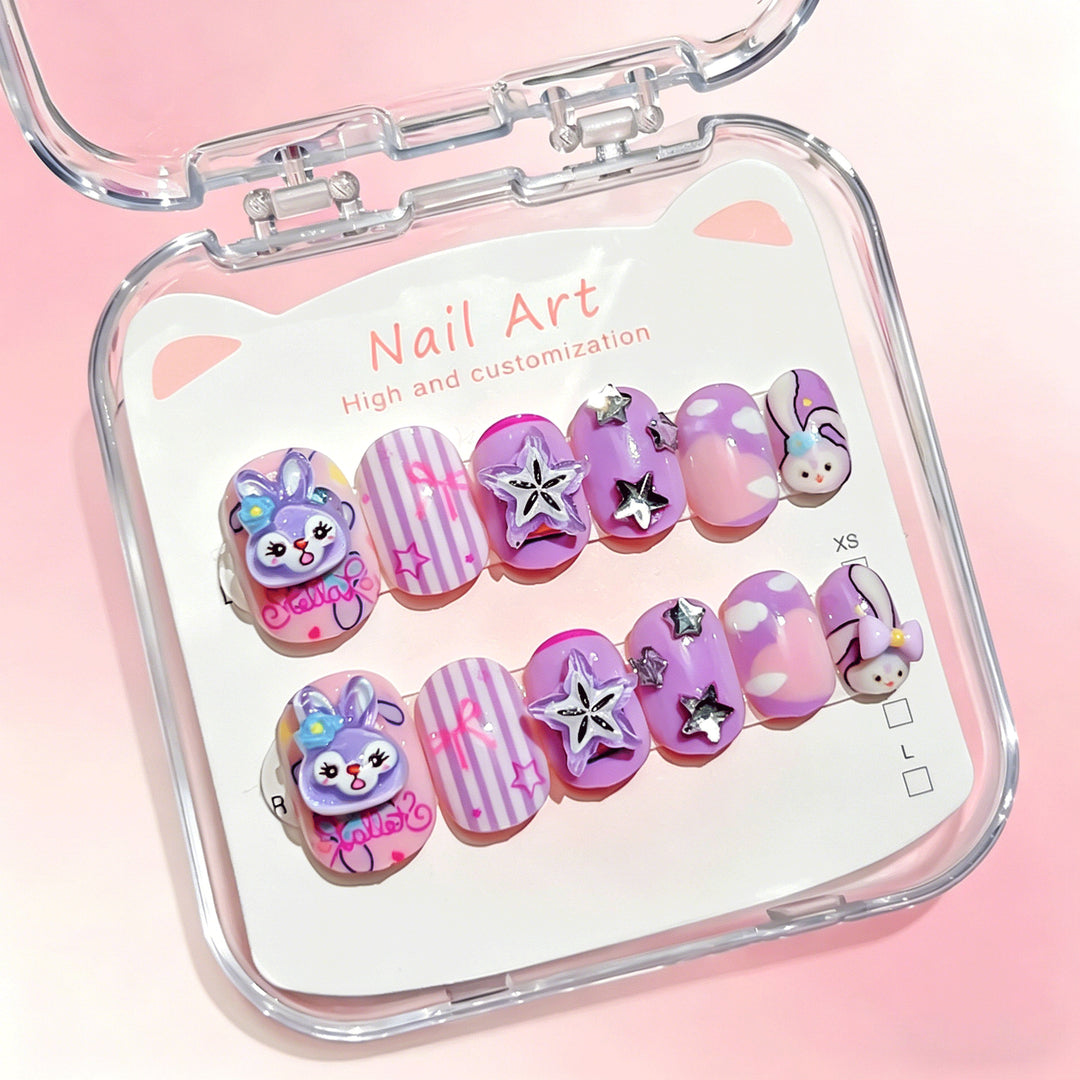 Customized Cartoon-Inspired Press-On Nail Art Set Kalsten