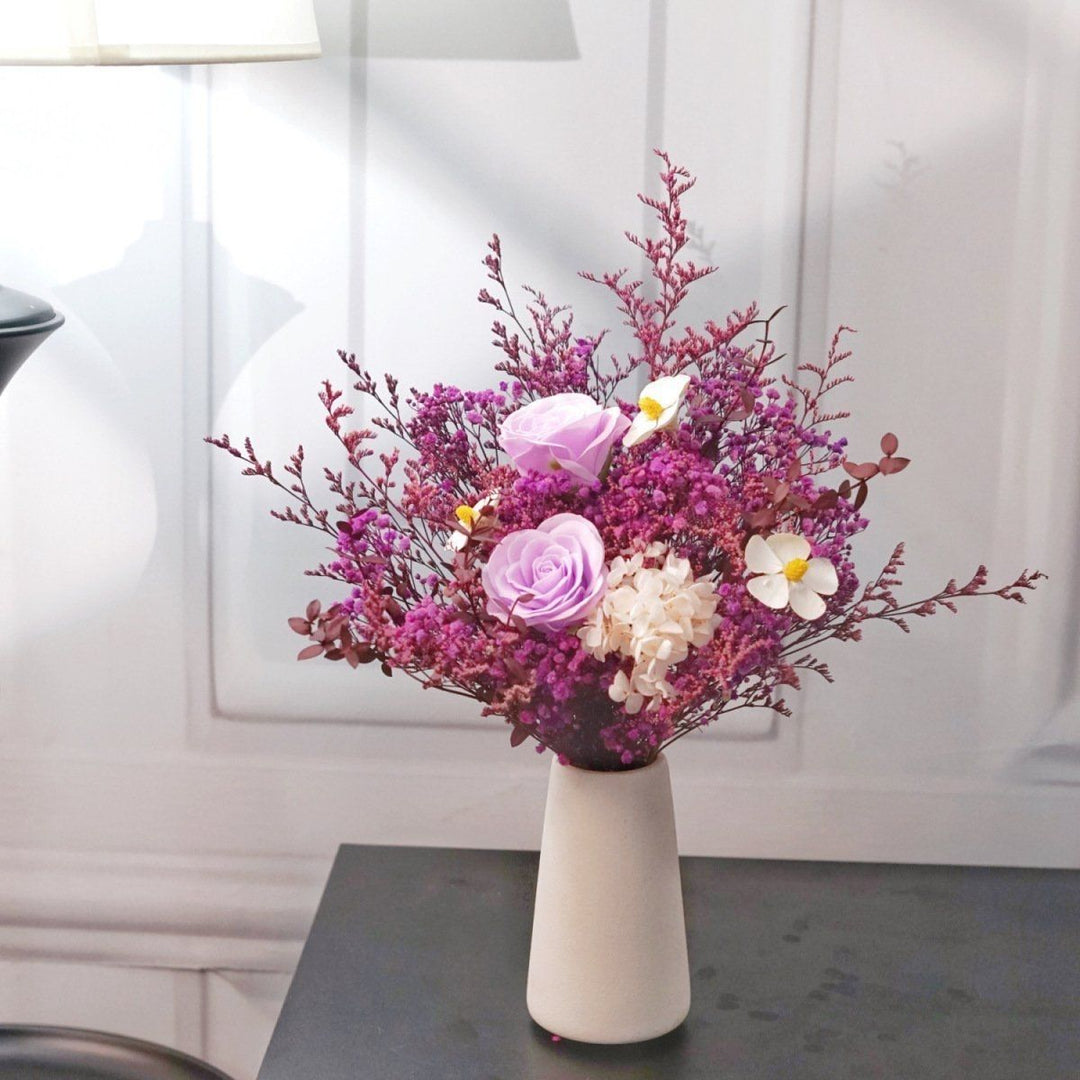 Artificial Floral Arrangement with Decorative Vase