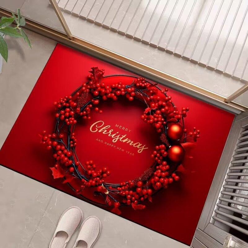 Festive Christmas-Themed Entrance Mat