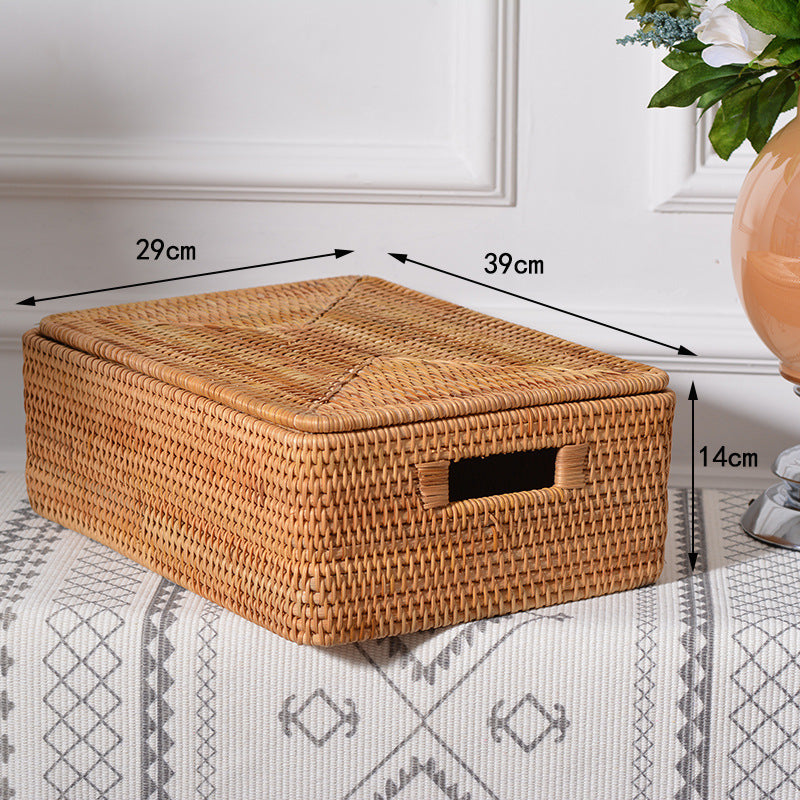Women rectangular rattan storage basket Kalsten