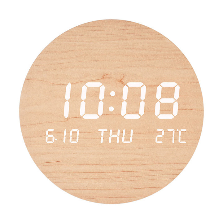 Round Digital Wall Clock with Multifunctional Display Kalsten