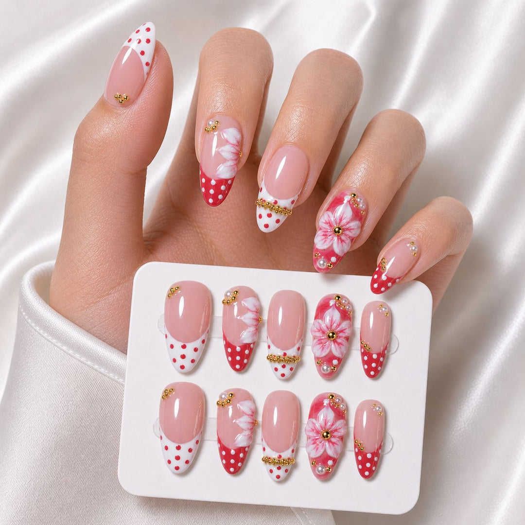 3D Floral Nail Art Press-On Set Kalsten