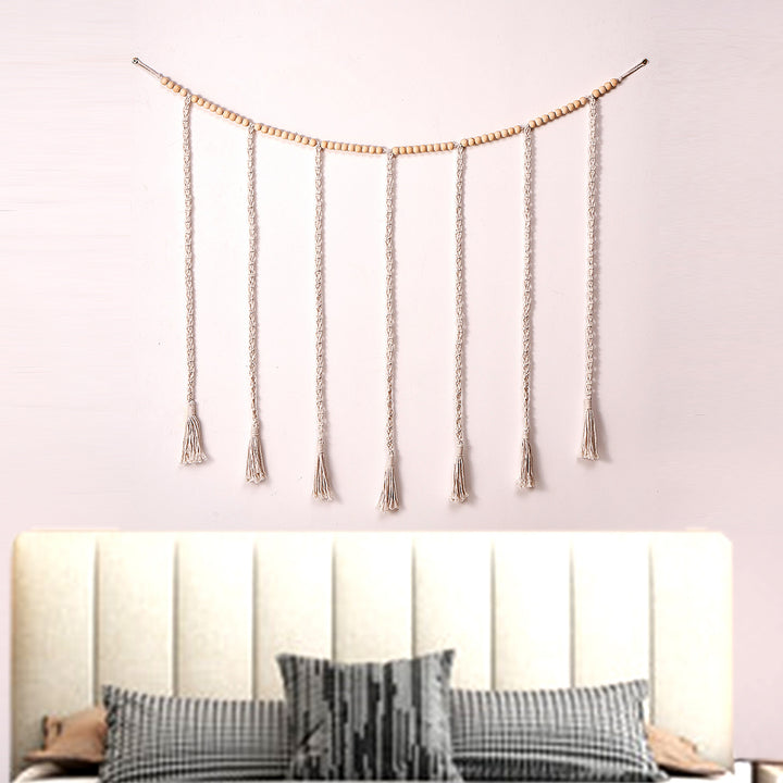 Macramé Wall Hanging with Beaded Accents