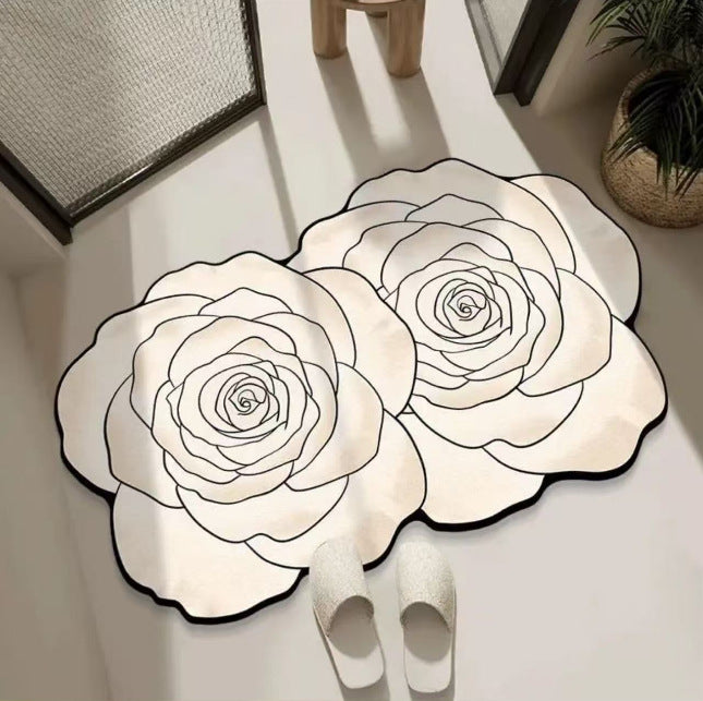 Floral-Shaped Bathroom Mat