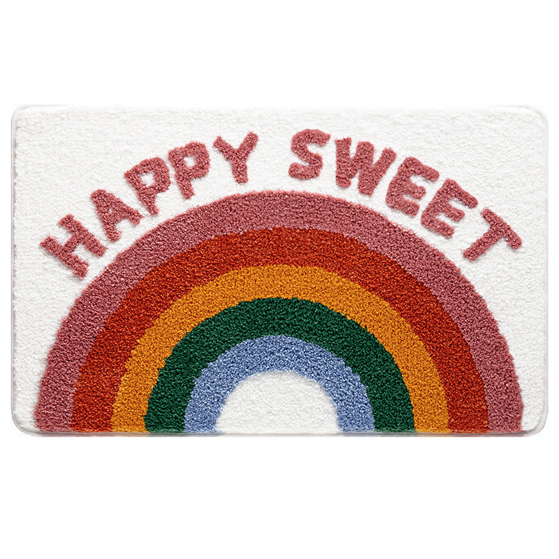 Cheerful Rainbow Bath Mat