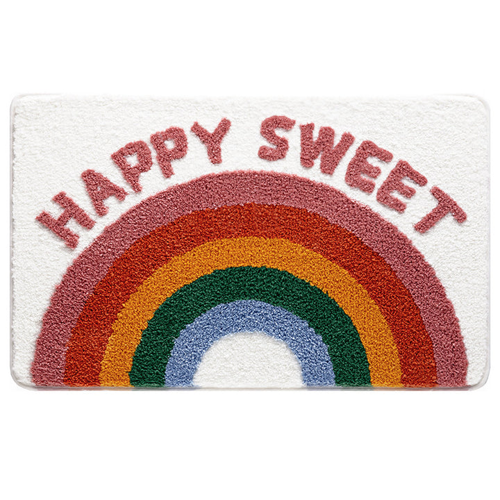 Cheerful Rainbow Bath Mat