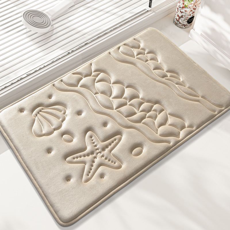 Coastal-Themed Memory Foam Bath Mat Kalsten