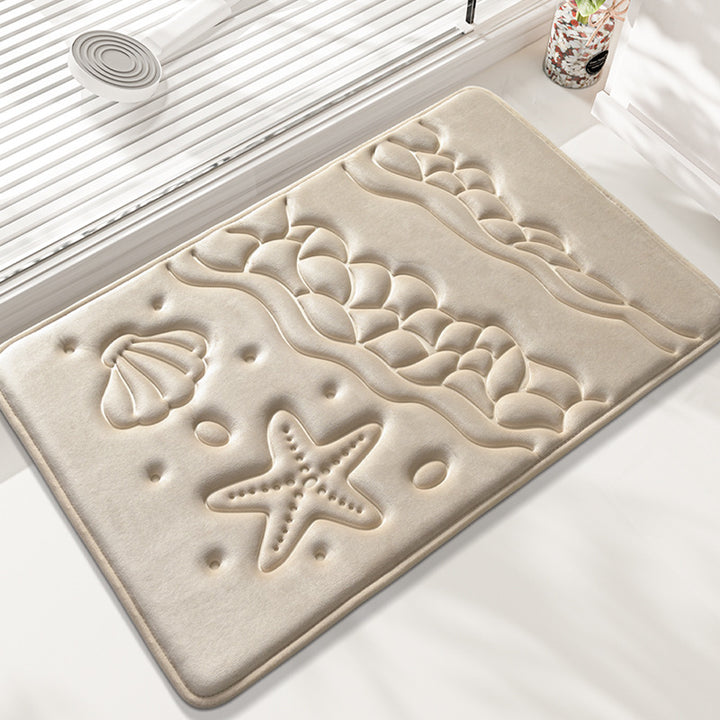 Coastal-Themed Memory Foam Bath Mat Kalsten