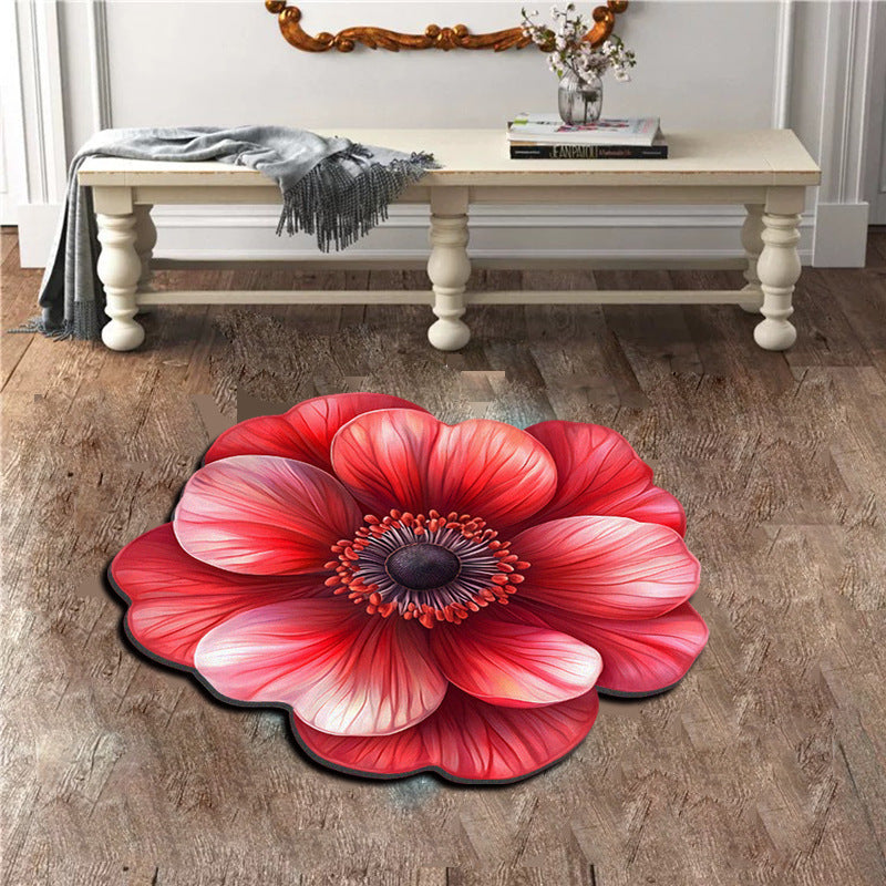 Decorative peacock-themed rug
