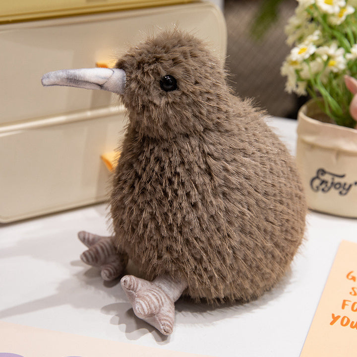 Realistic Plush Kiwi Bird Soft Toy with Weighted Base and Ultra-Soft Fur Kalsten