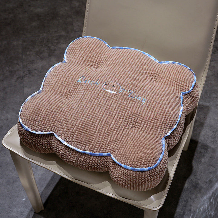 Plush seat cushion with flower pattern Kalsten