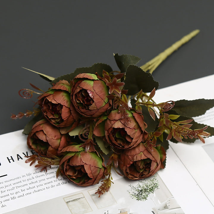 Decorative Faux Peony Bouquet for Home Display