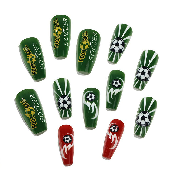 Sporty nail art in football style Kalsten