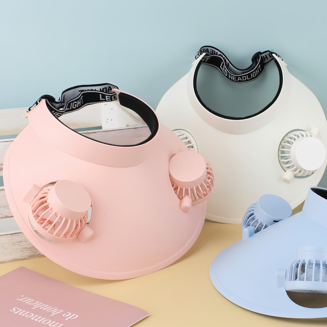 Women Portable Cool Hat with Integrated Fan Kalsten