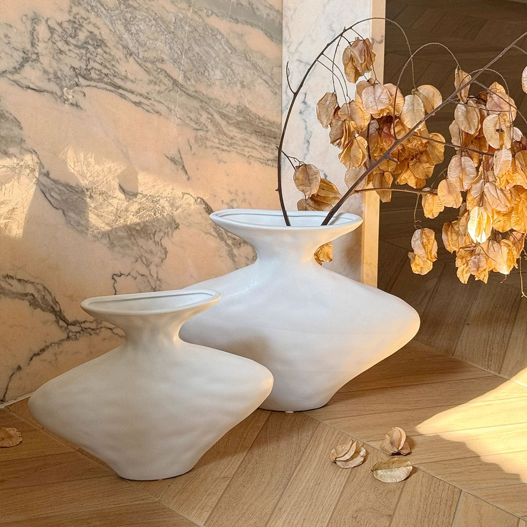 Artistic Curved Ceramic Vase
