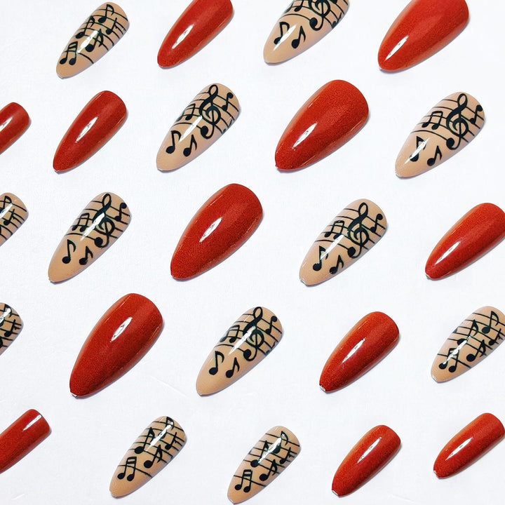 Artificial nails with Creative Note Design Kalsten