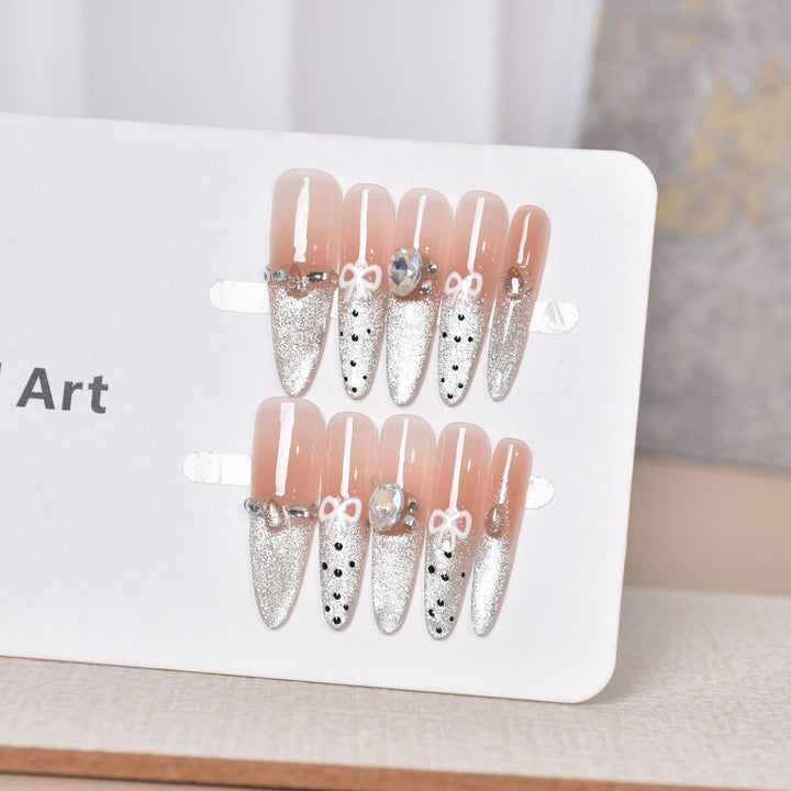 Glittering Decorative Press-On Nail Art Kalsten