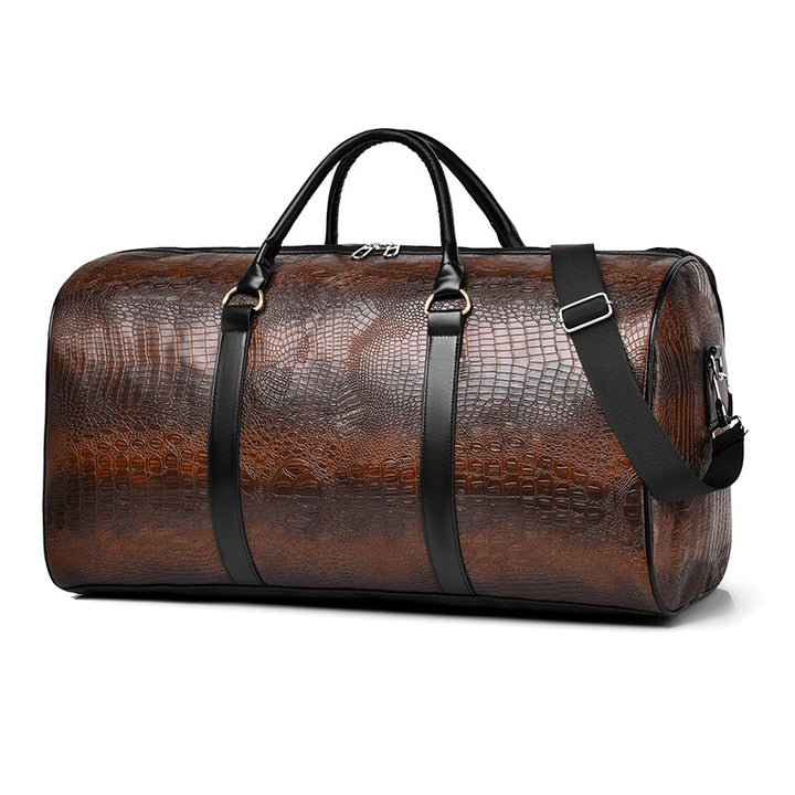 Luxurious Travel Bag Made of High-Quality Faux Leather with Elegant Crocodile Pattern Kalsten