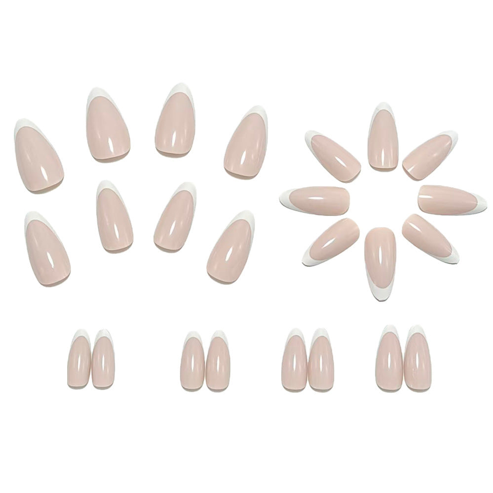 Artificial nails in elegant French tip style Kalsten