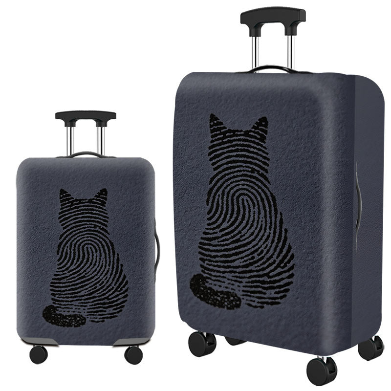 Ladies Hard Shell Suitcase with Creative Cat Design Kalsten