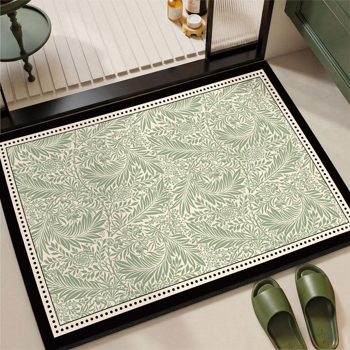 Elegant Vintage Floral Print Area Mat