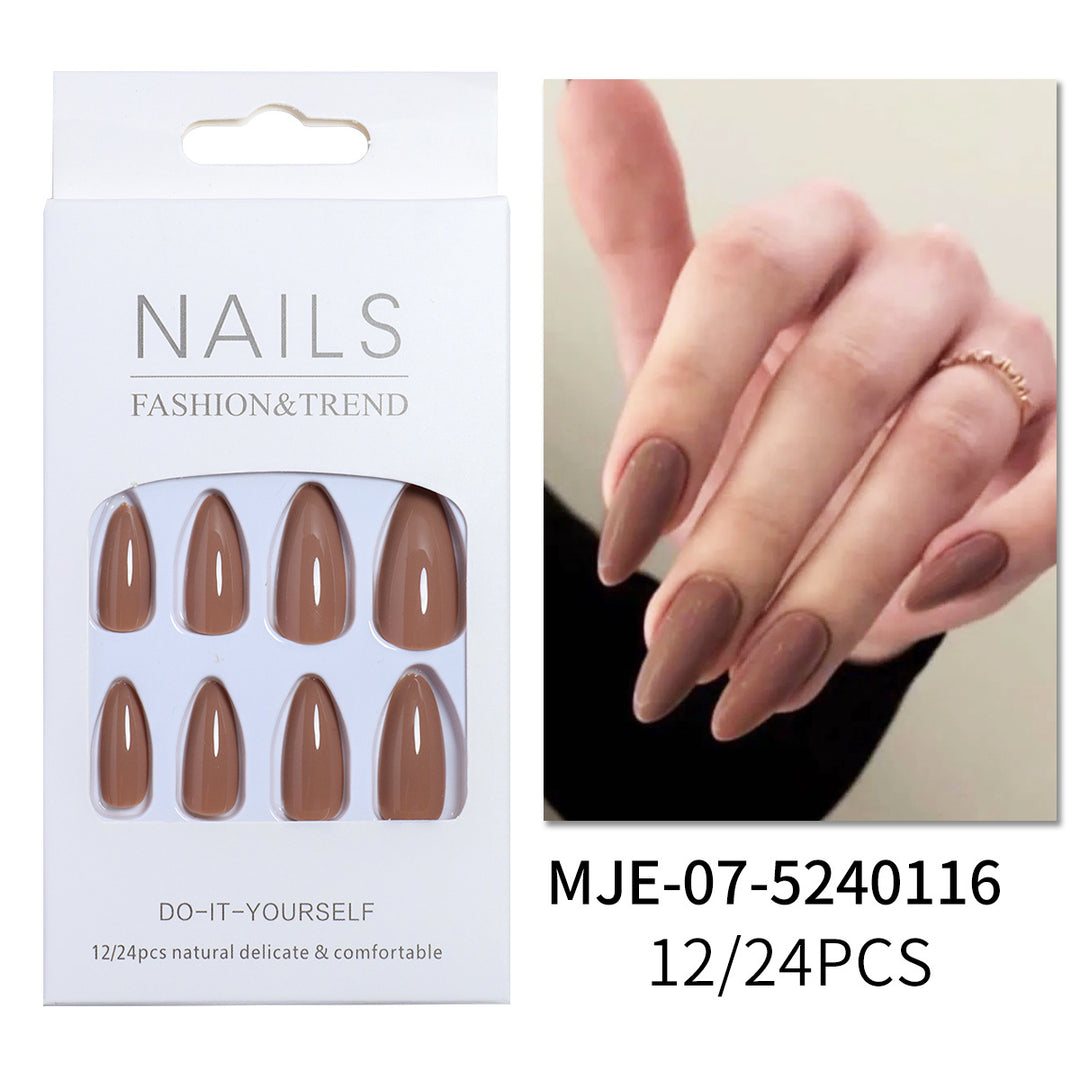 Natural Finish Press-On Nail Set Kalsten