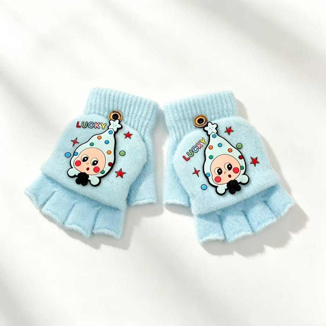 Playful Cartoon Fingerless Gloves Kalsten