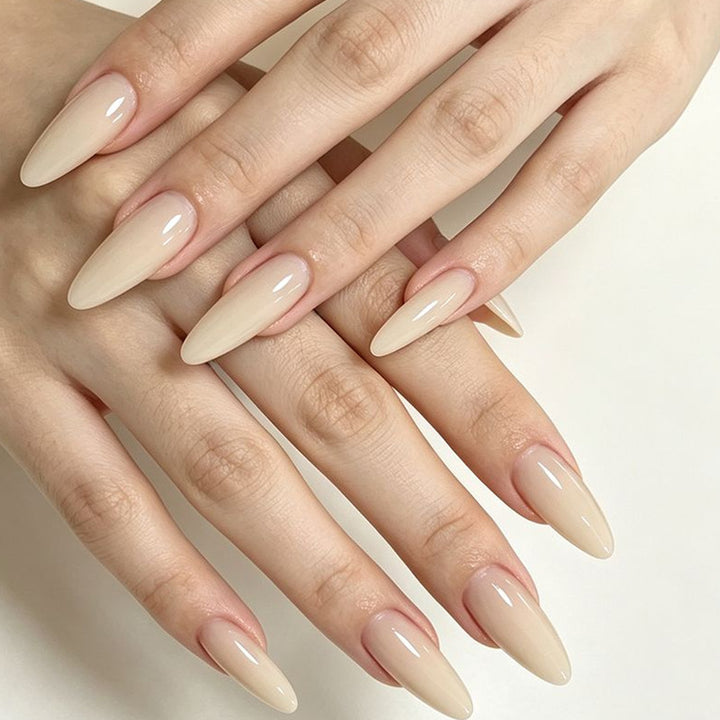 Elegant Almond-Shaped Acrylic Nail Extensions Kalsten