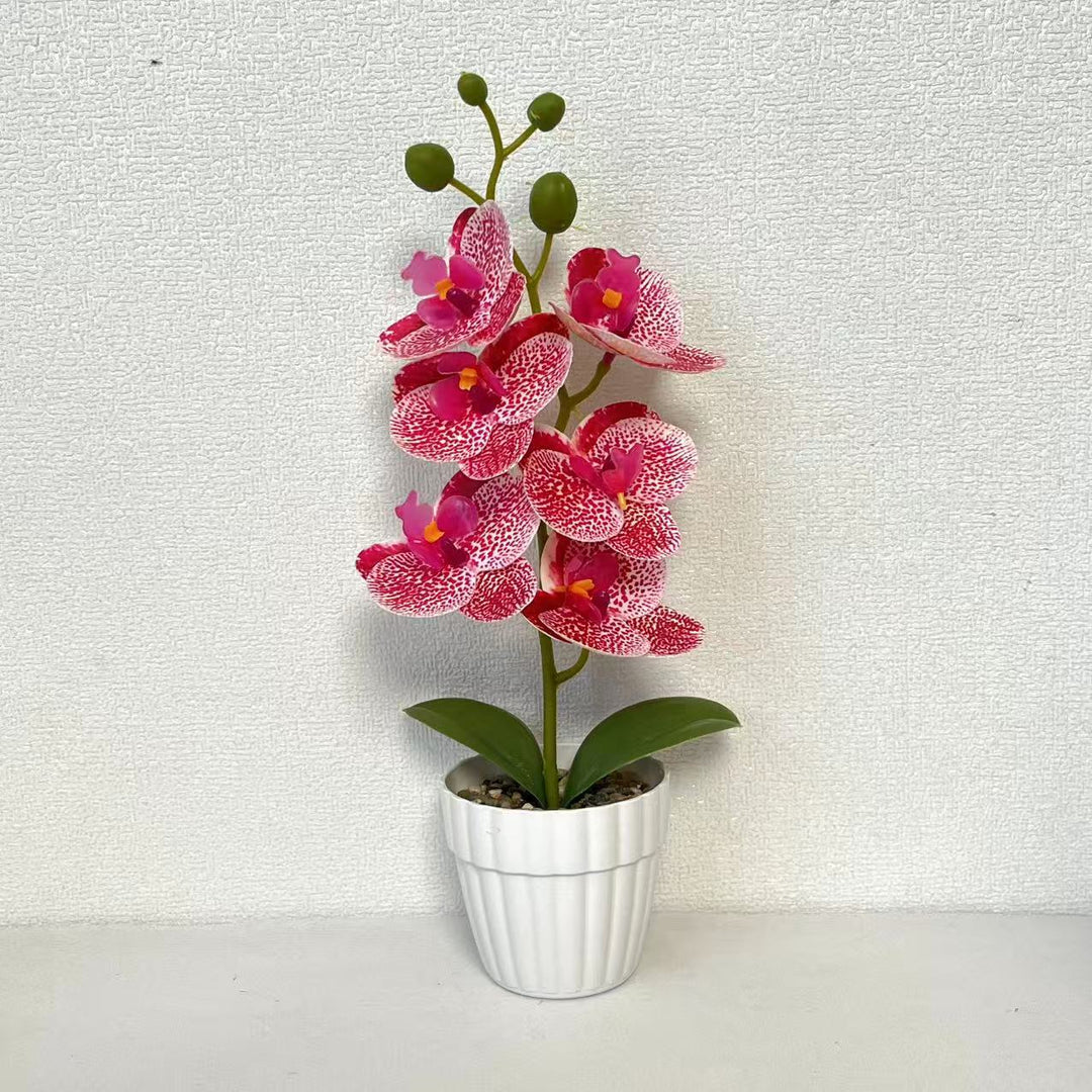 Lifelike Artificial Orchid Arrangement for Home Decor