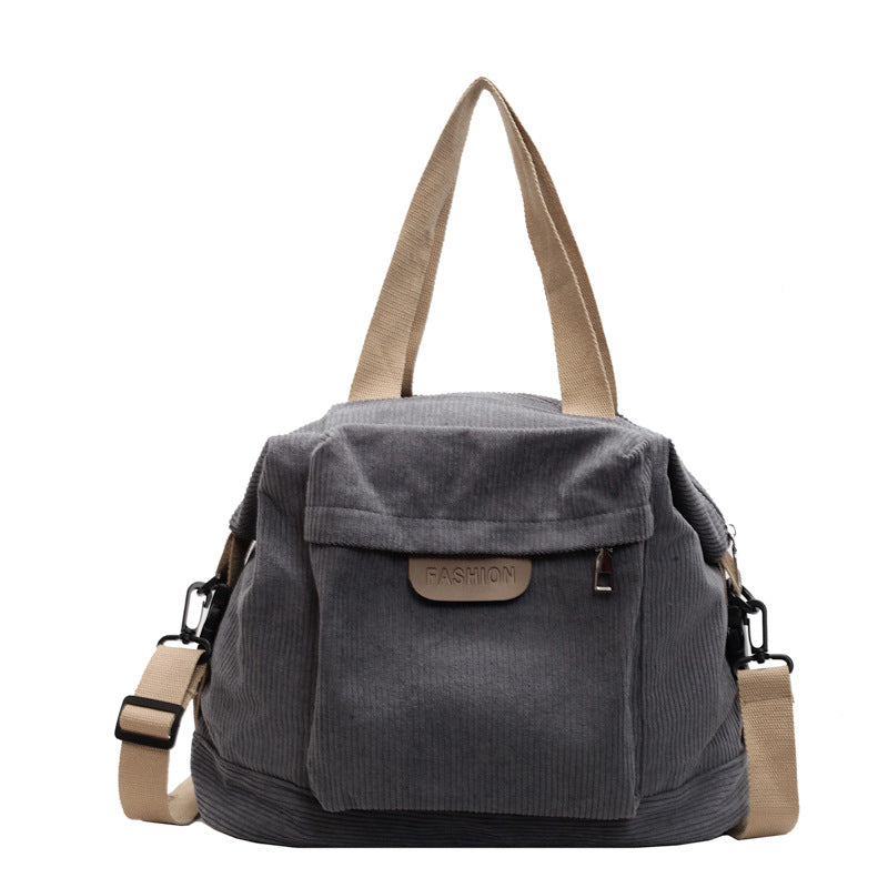 Corduroy Casual Shoulder Tote Bag Kalsten