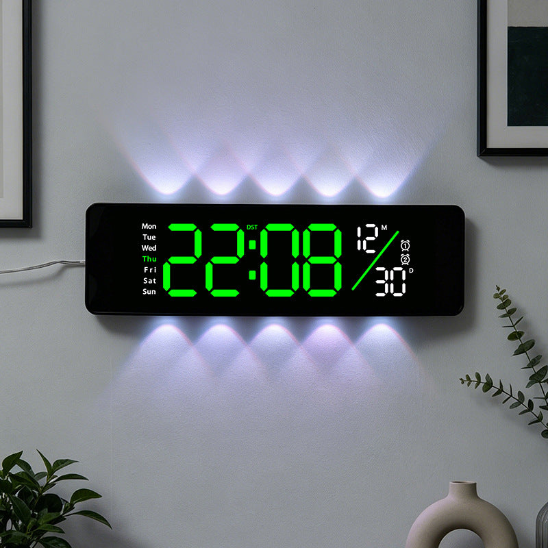 Digital display alarm clock with weekday display and temperature Kalsten