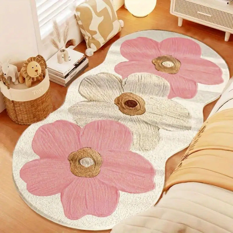 Floral Shaped Area Rug