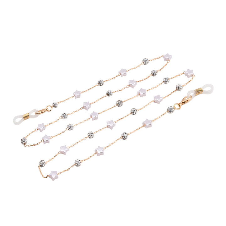 Elegant Crystal and Pearl Eyewear Chain Kalsten